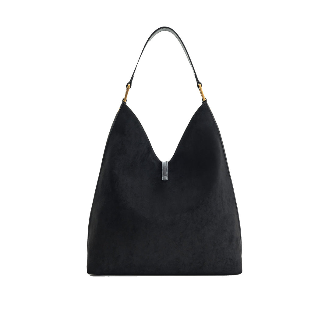 JW PEI Aria Faux Suede Shoulder Bag - Black by JW PEI