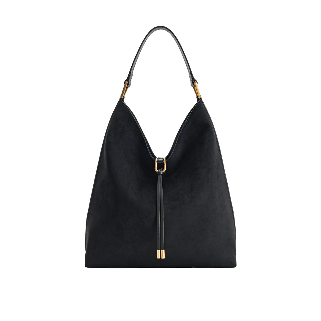 JW PEI Aria Faux Suede Shoulder Bag - Black by JW PEI