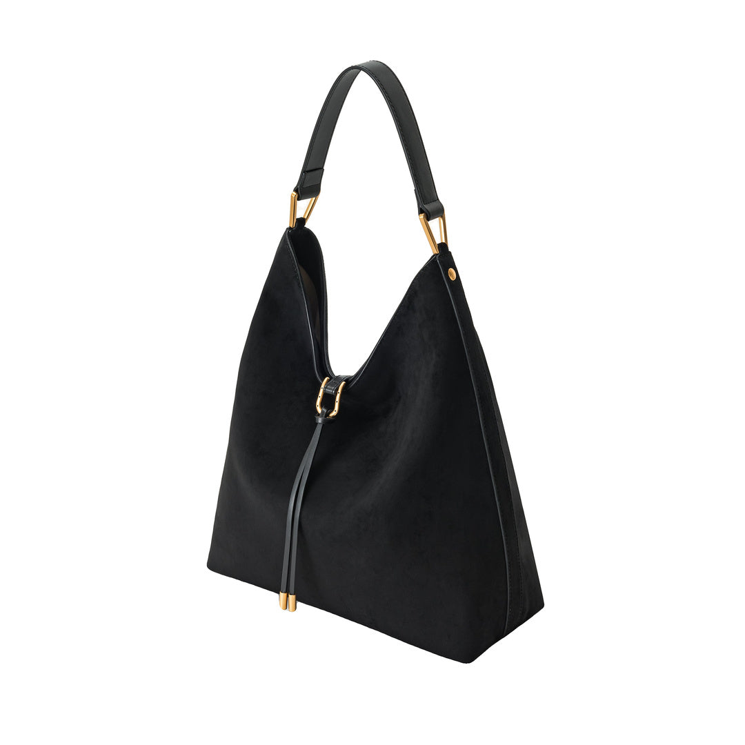 JW PEI Aria Faux Suede Shoulder Bag - Black by JW PEI