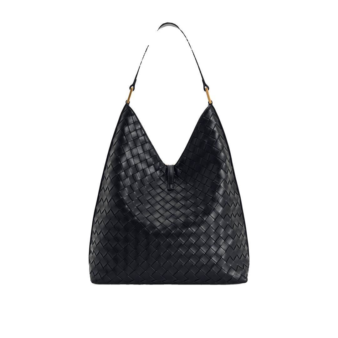JW PEI Aria Woven Texture Shoulder Bag - Black by JW PEI