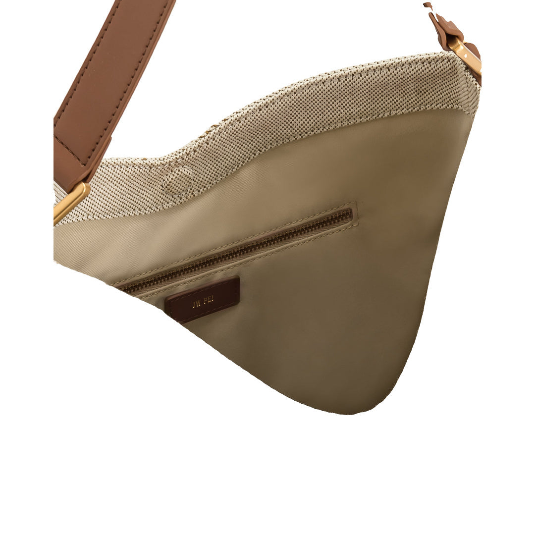 JW PEI Aria Shoulder Bag - Brown Canvas by JW PEI