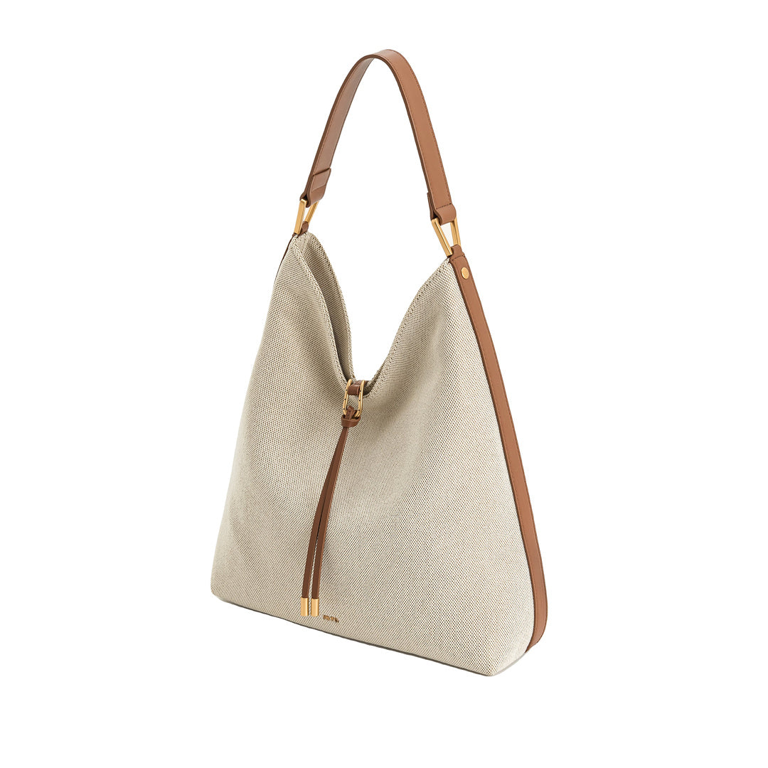 JW PEI Aria Shoulder Bag - Brown Canvas by JW PEI