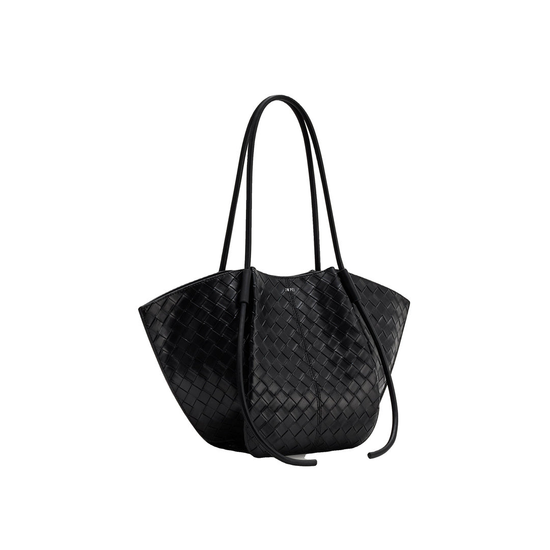 JW PEI Nala Wide Weave Texture Tote Bag - Black by JW PEI