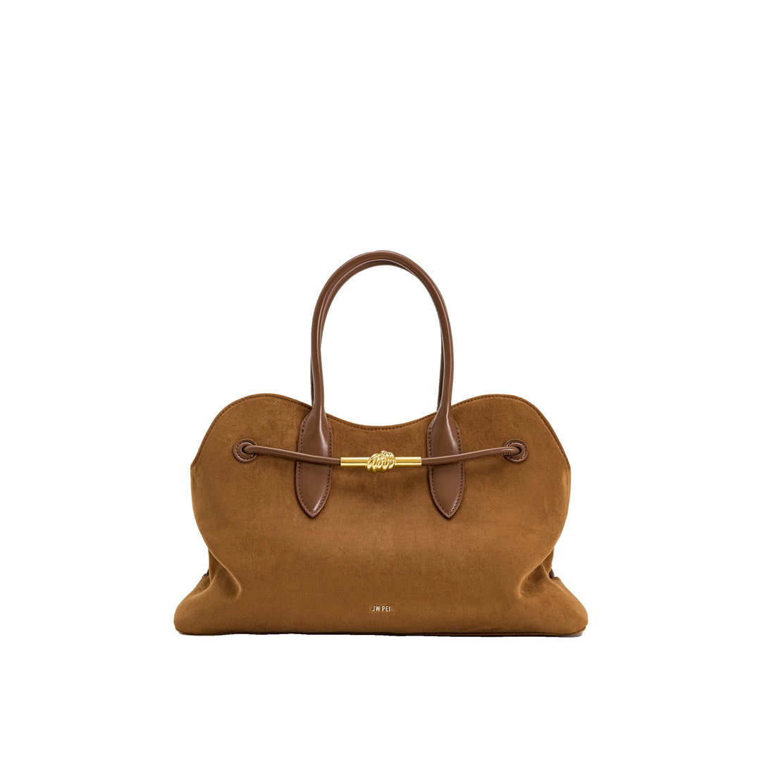 JW PEI Adele Metal Rope Knot Tote Bag - Caramel Brown by JW PEI
