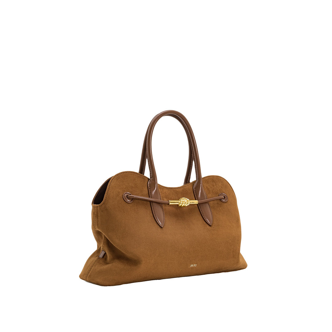 JW PEI Adele Metal Rope Knot Tote Bag - Caramel Brown by JW PEI