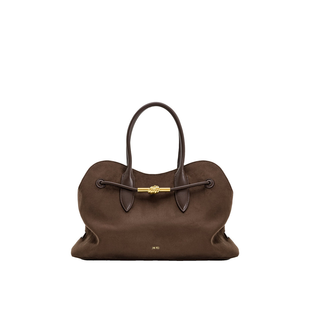 JW PEI Adele Metal Rope Knot Tote Bag - Mocha Brown by JW PEI
