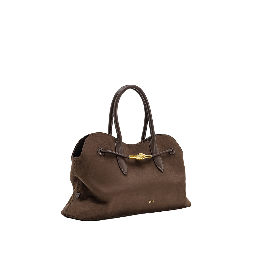 JW PEI Adele Metal Rope Knot Tote Bag - Mocha Brown by JW PEI