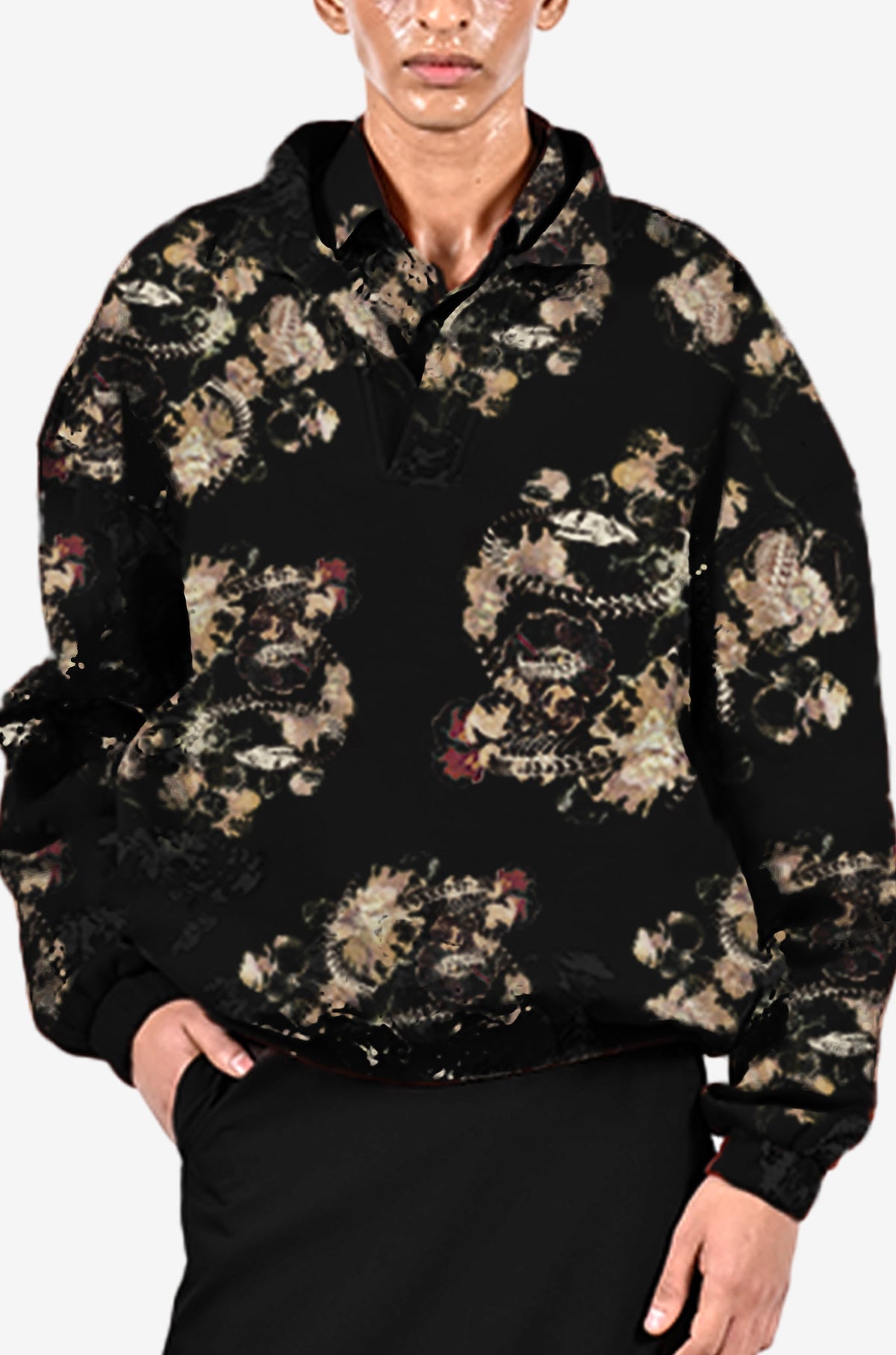 Foliage in the fall sweatshirt - Black by HUEMN