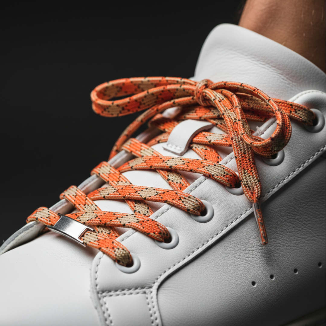 Turbo Diesel Patterned Flat Laces | Best for Nike, Jordan & Hoka by KNOTTY by KNOTTY