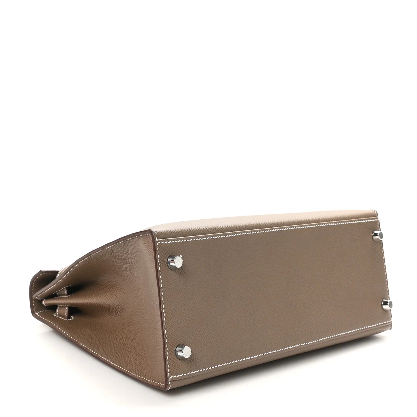 Hermès Kelly Sellier 28 – Epsom Leather in Etoupe with Palladium Hardware - Zeuskicks