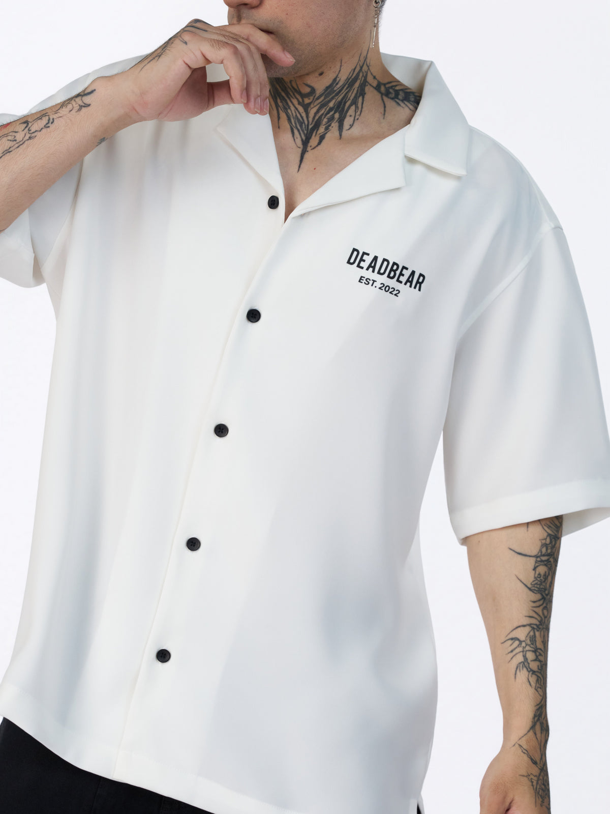 Bowling Shirt White by DEADBEAR