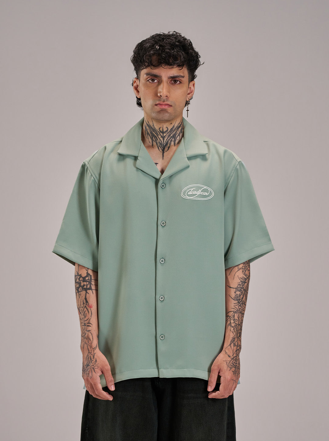 Signature Bowling Shirt Mint by DEADBEAR