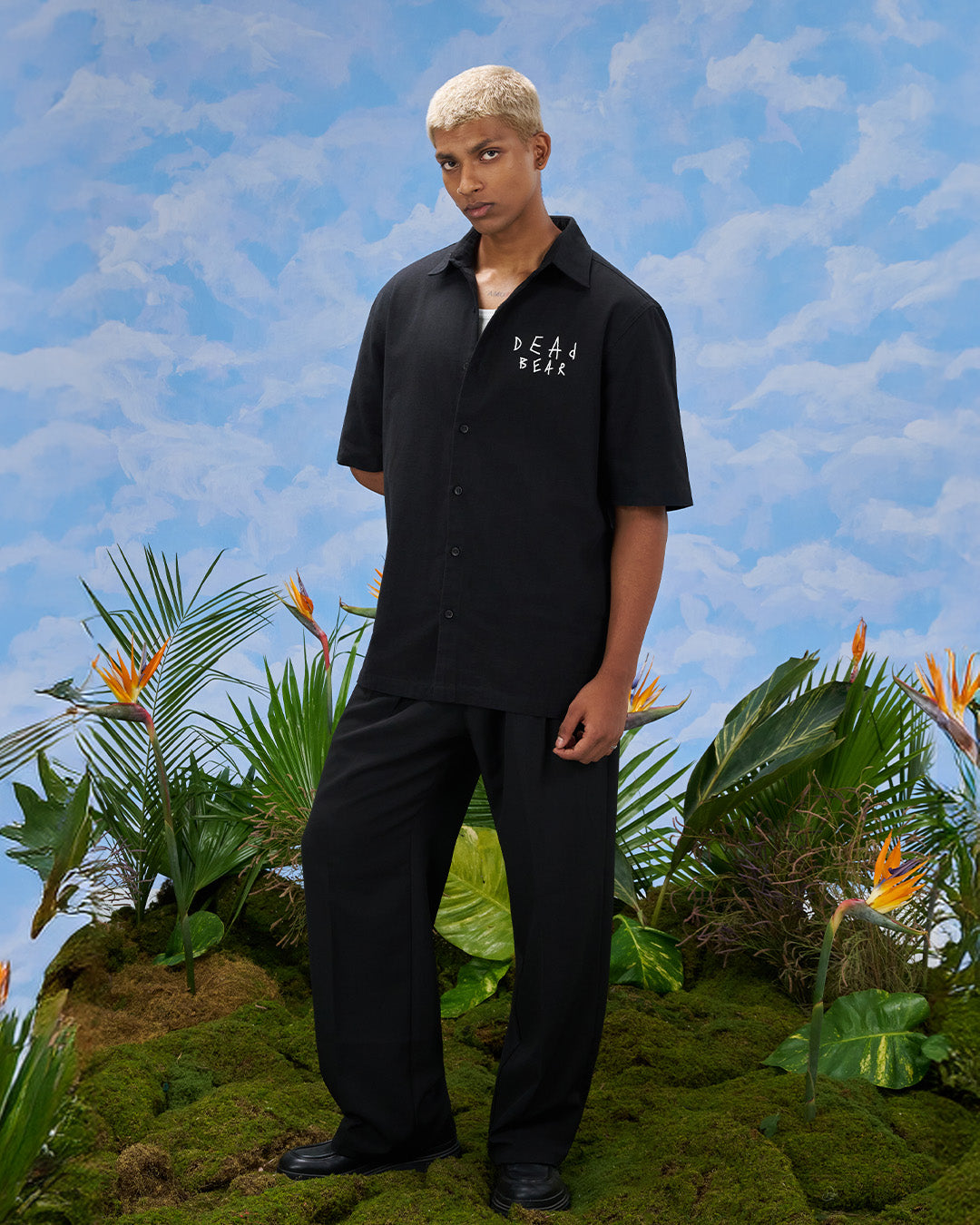 Scribbled Logo Shirt Black by DEADBEAR