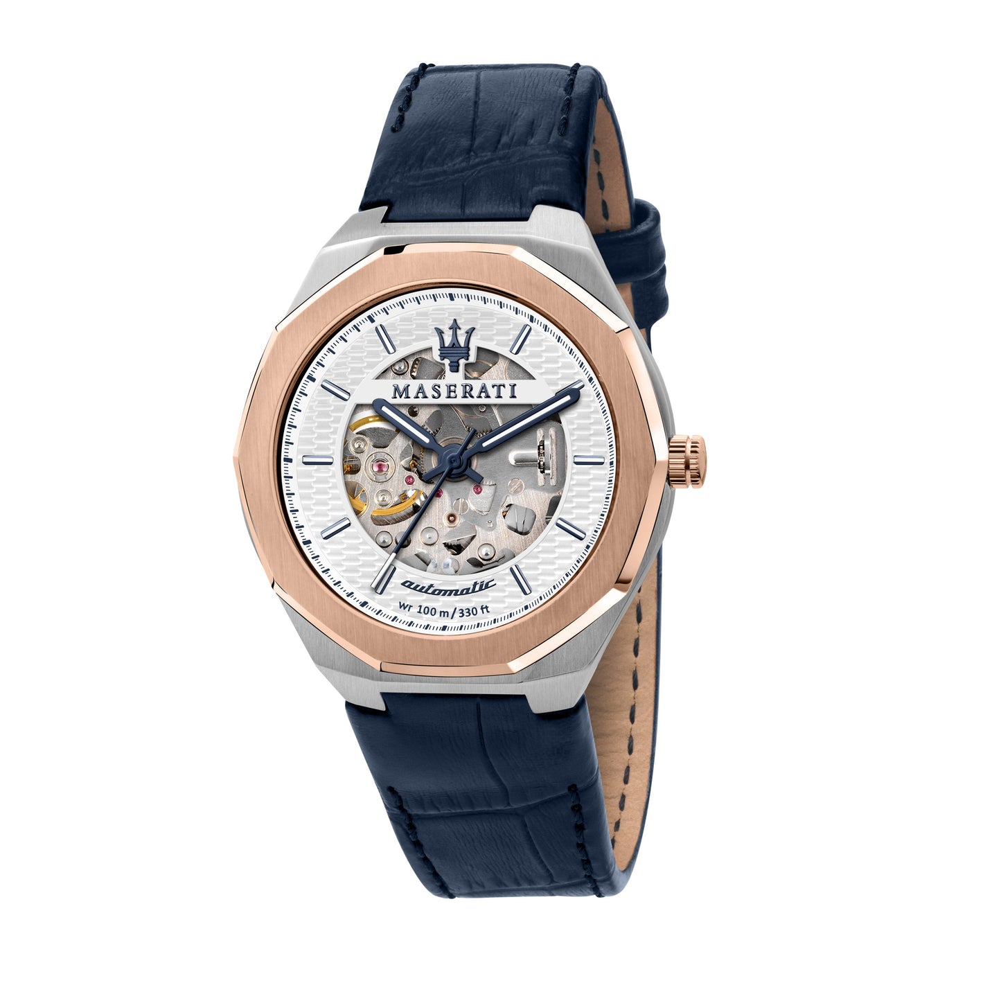 Automatic Stile Watch - Blue leather strap