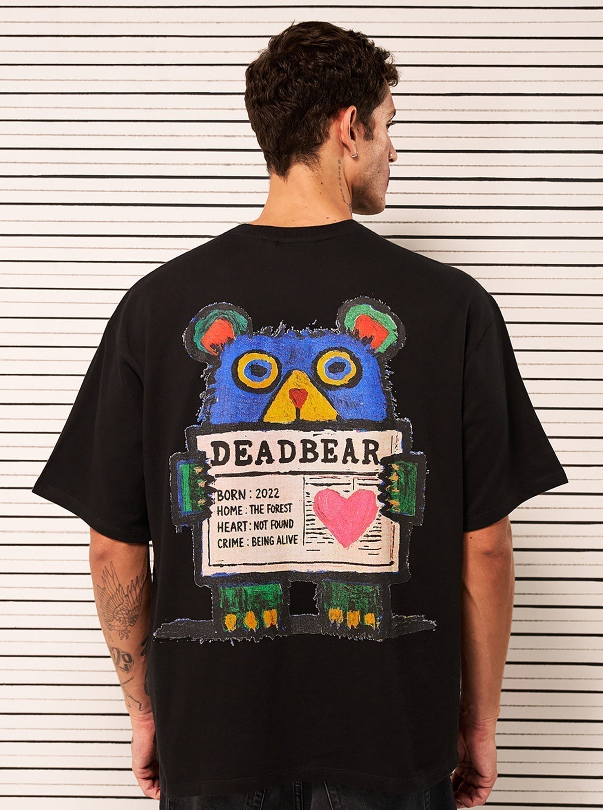Mugshot Tee Black by DEADBEAR