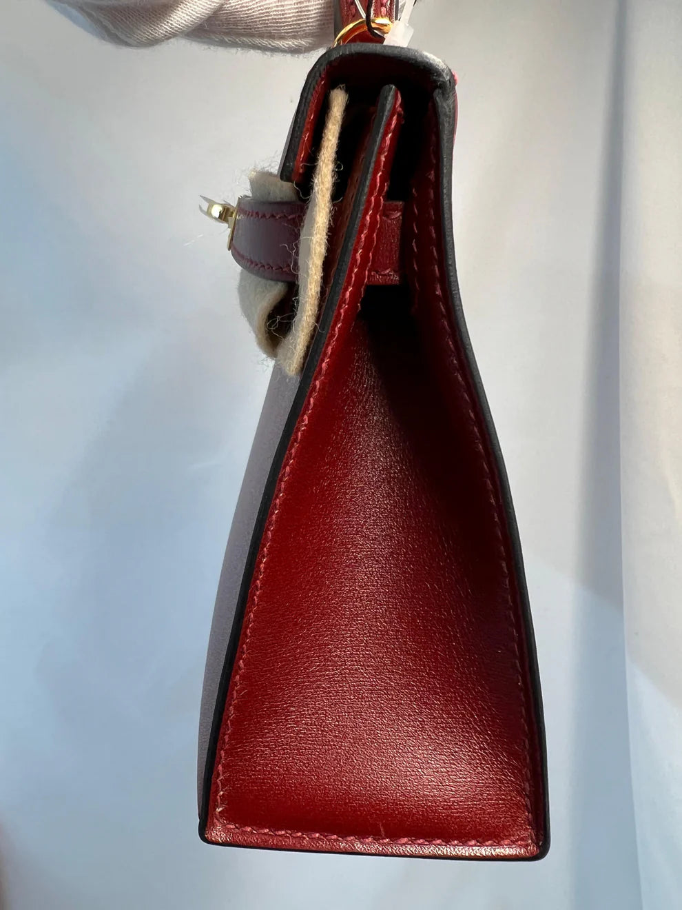 Hermès Mini Kelly – Bordeaux (Rouge H) Box Leather with Gold Hardware - Zeuskicks