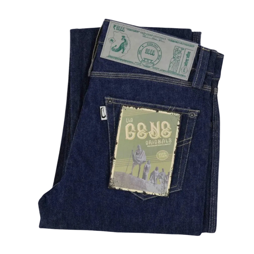 Men's Indigo Jeans - Vintage India by Old Gene