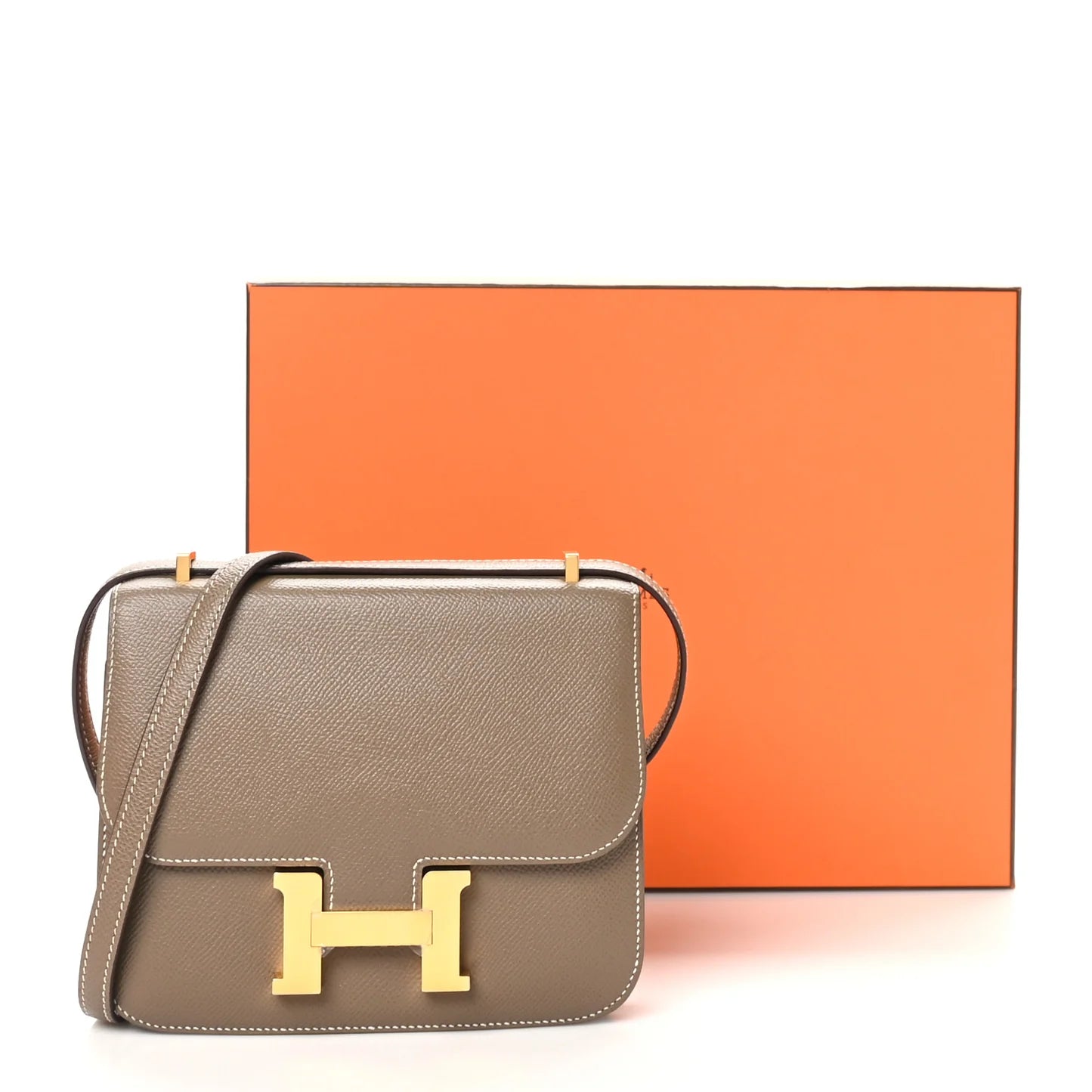 Hermès Constance 18 – Etoupe Epsom Leather (2019, Gold Hardware)