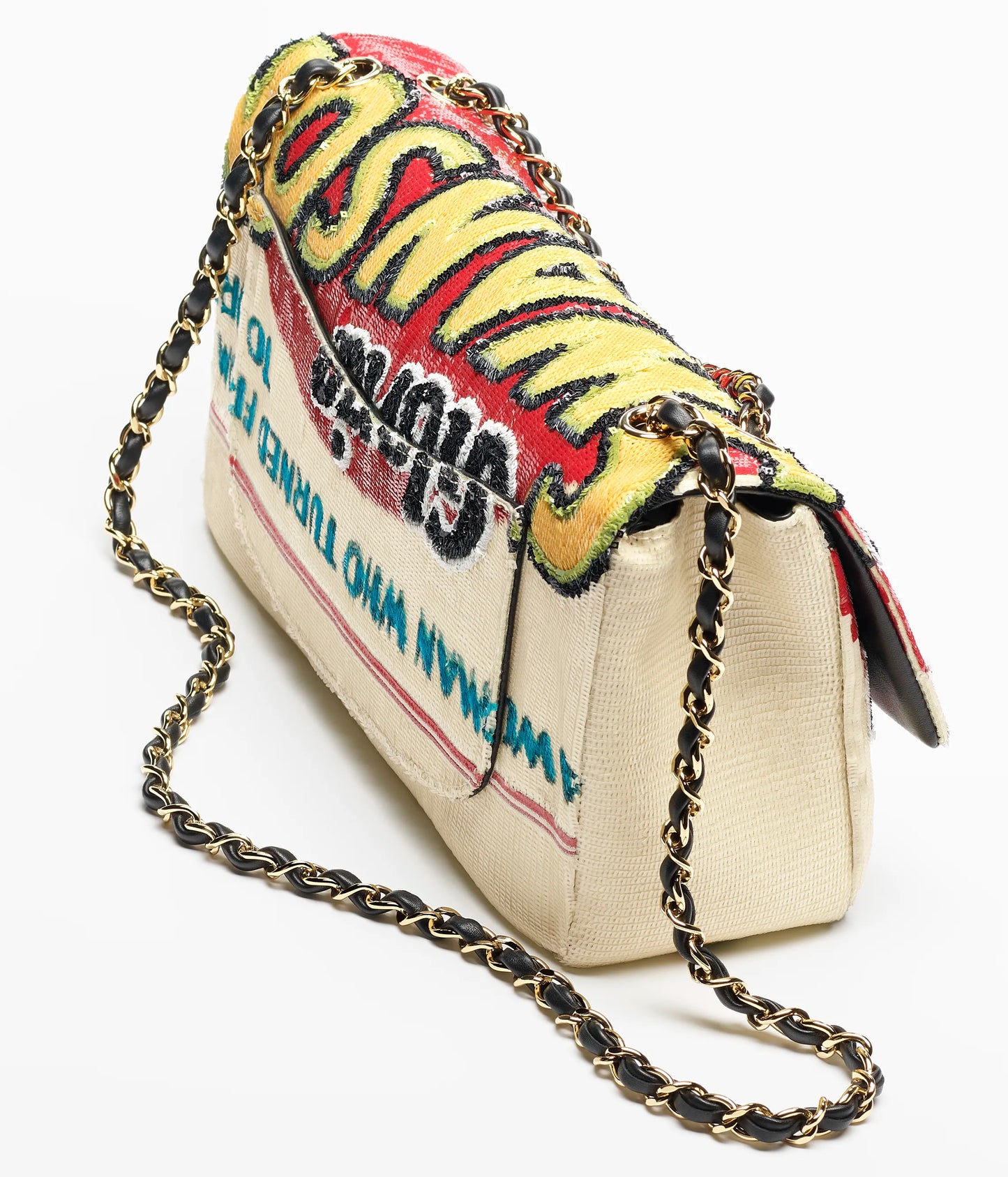 CHANEL Maxi Flap Bag – Red & Multicolor Sequins