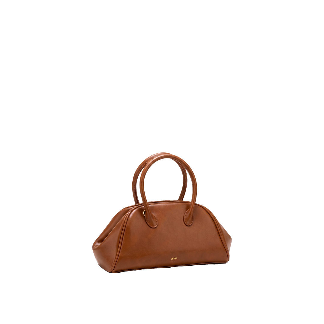 JW PEI Veda Vintage Finish Bowler Bag - Saddle Brown by JW PEI