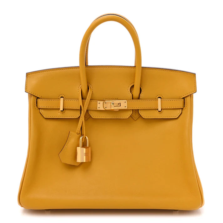 Hermès Birkin 25 – Swift Leather in Jaune Ambre with Gold Hardware