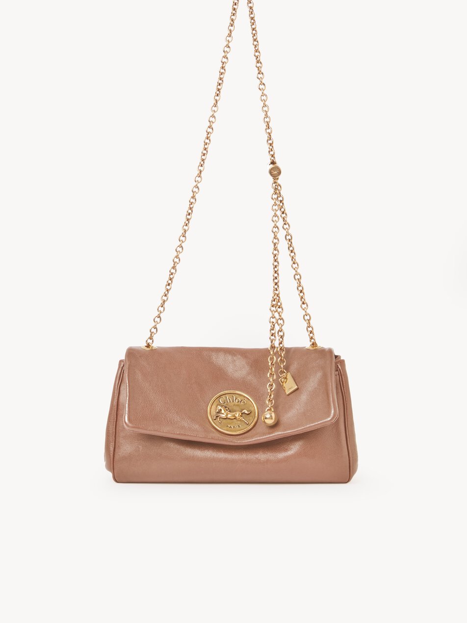 CHLOE Heritage shoulder bag in grained leather Woodrose by CHLOE