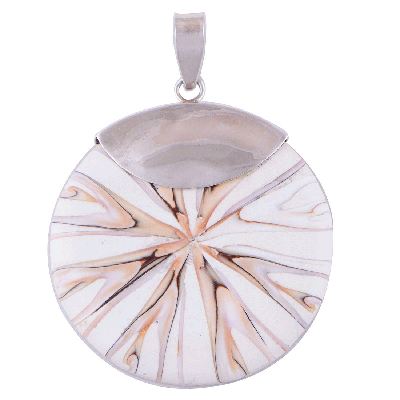 Shell 925 Sterling Silver Pendant - R100387-12