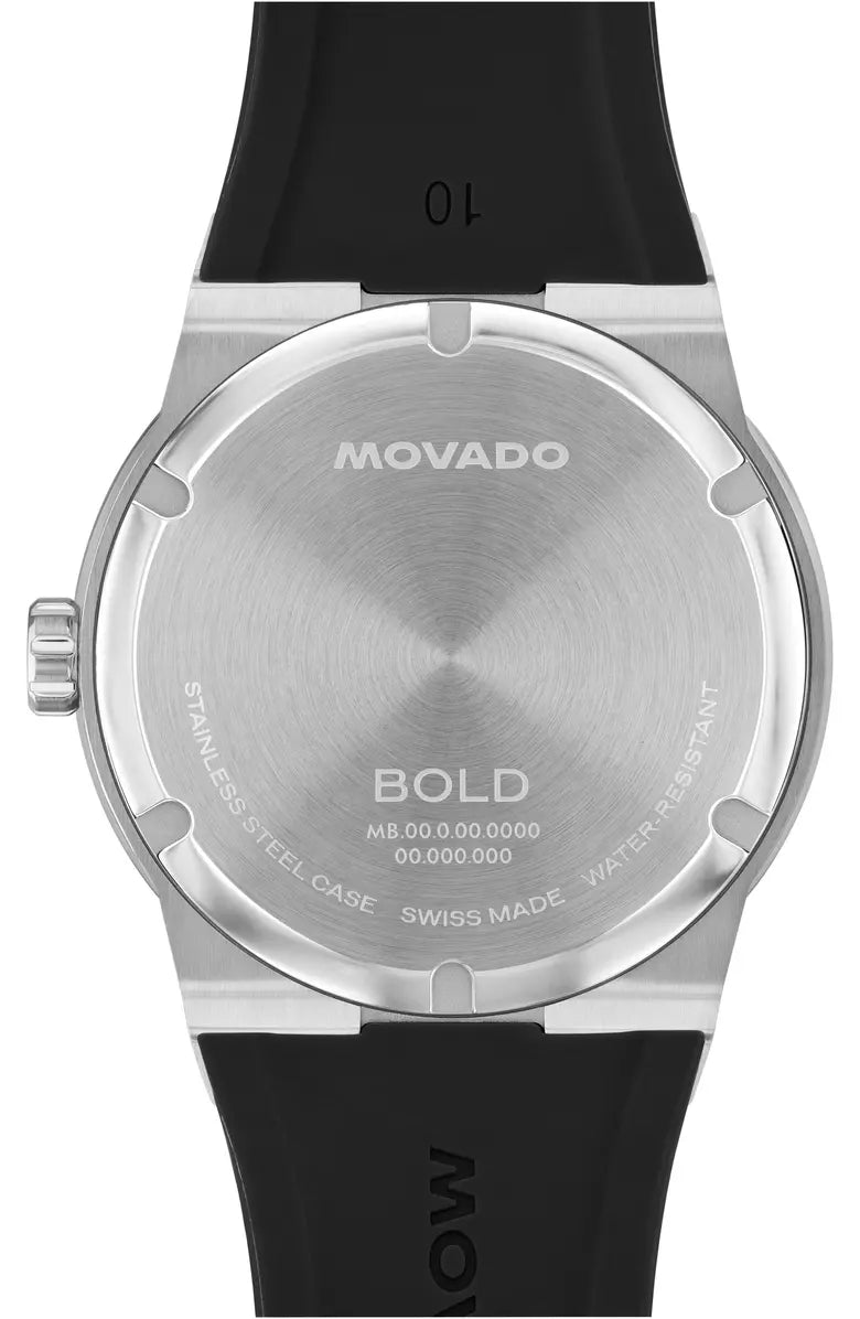 Men’s Movado Bold Fusion 42mm Quartz Watch 5911888 with Silicone Strap - Zeuskicks
