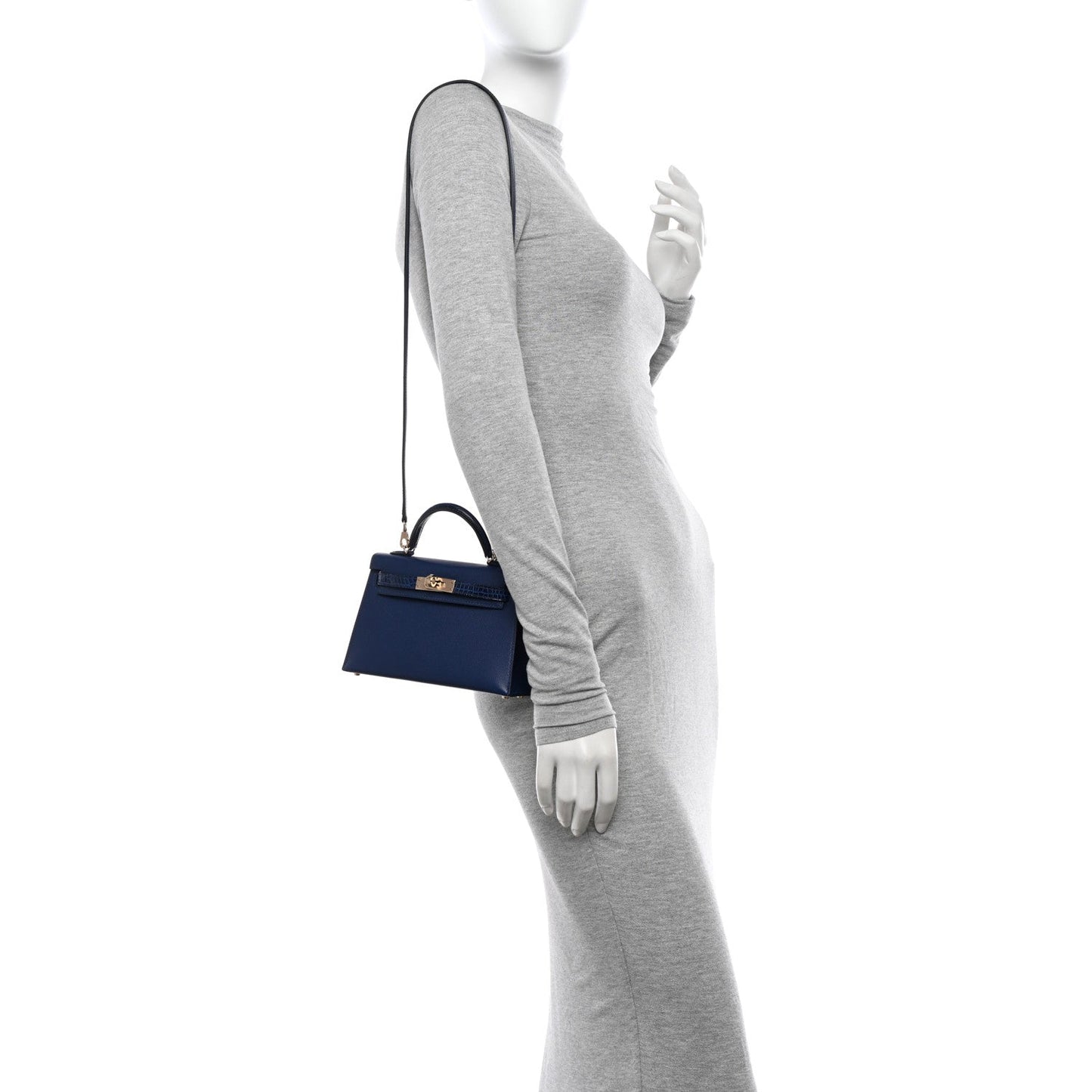 Hermès Mini Kelly Sellier Touch 20 – Bleu Encre Madame Calfskin & Shiny Alligator