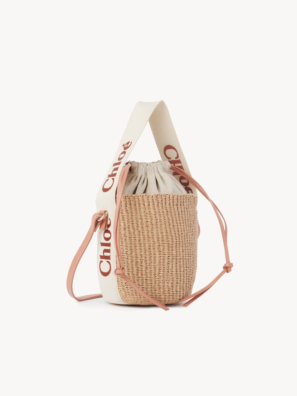CHLOE Small Woody basket in natural fibers Wooden Orange by CHLOE