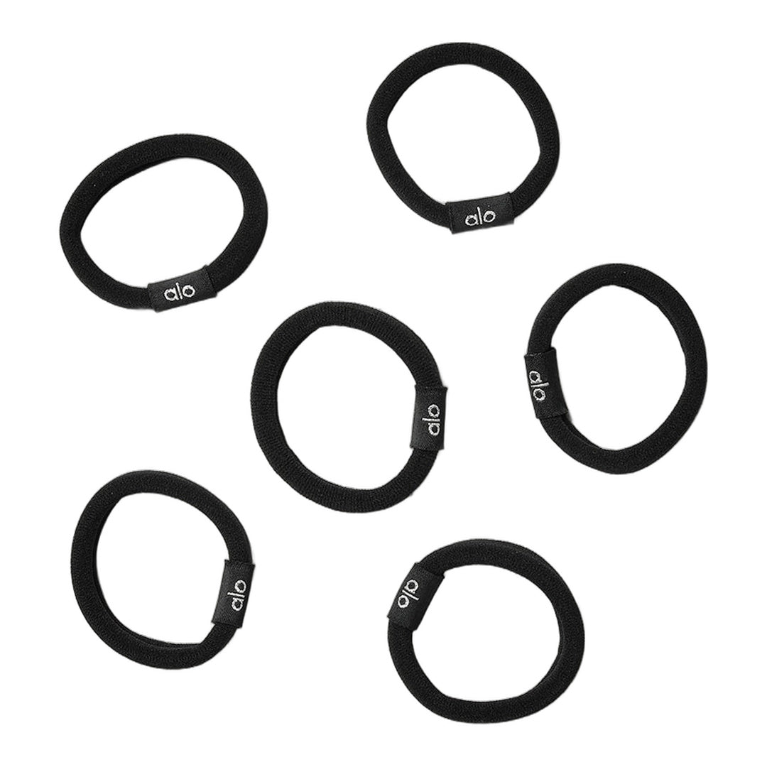 alo Untangled Hair Tie 6-Pack - Black by Alo Yoga