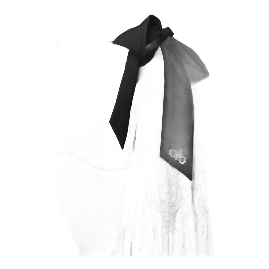 alo Love Knots Tie Scrunchie - Black by Alo Yoga