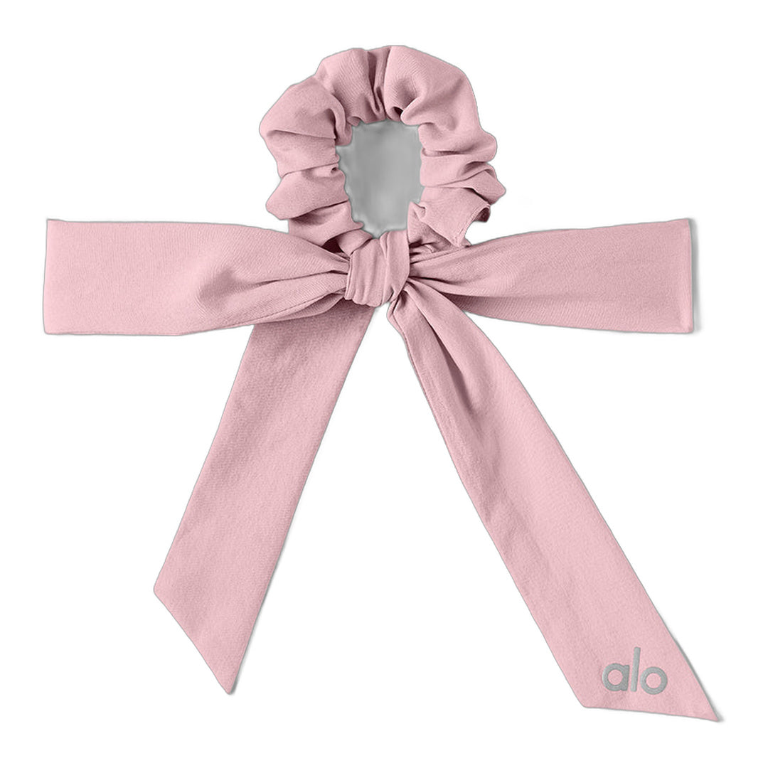 alo Love Knots Tie Scrunchie - Vintage Pink by Alo Yoga