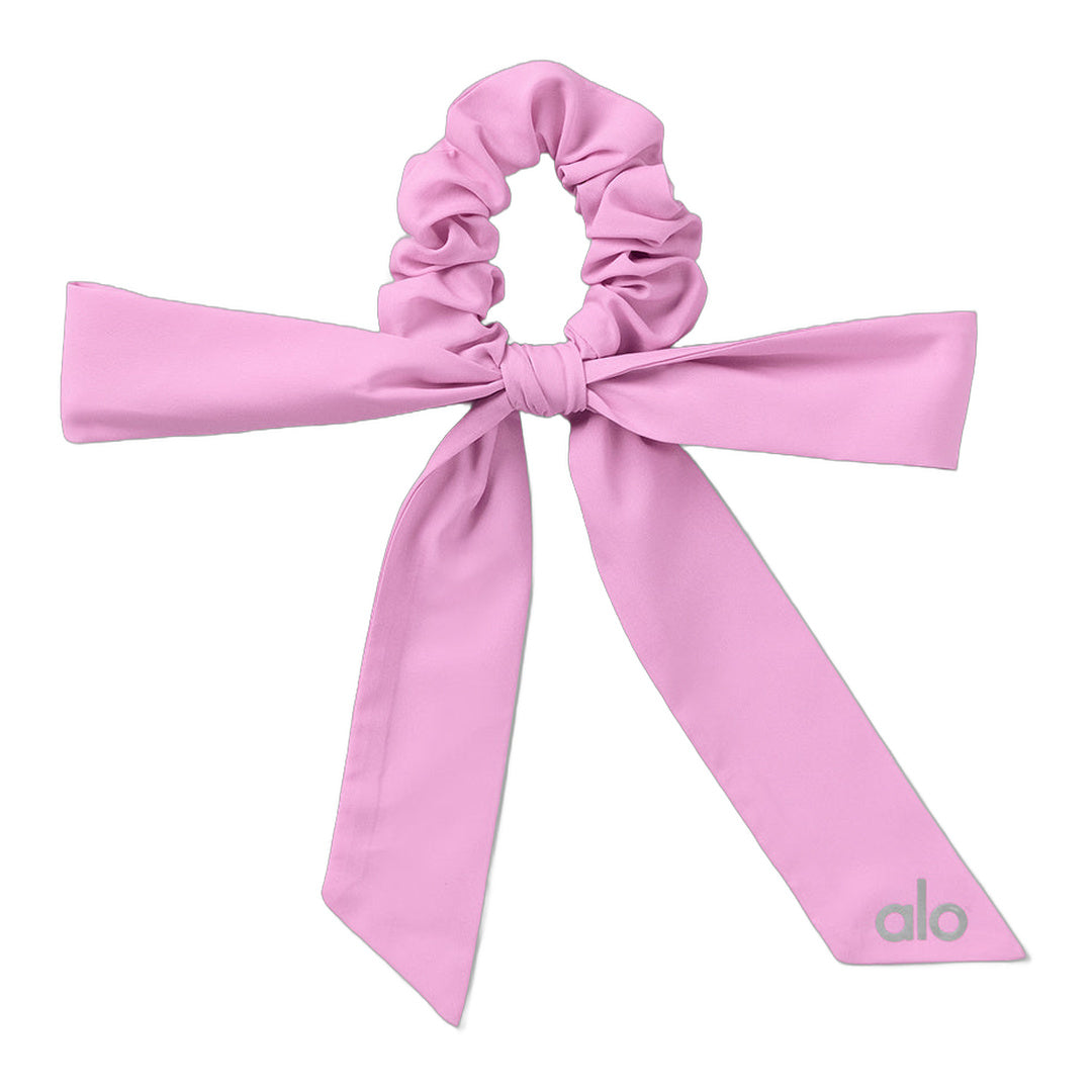 alo Love Knots Tie Scrunchie - Candy Heart Pink by Alo Yoga
