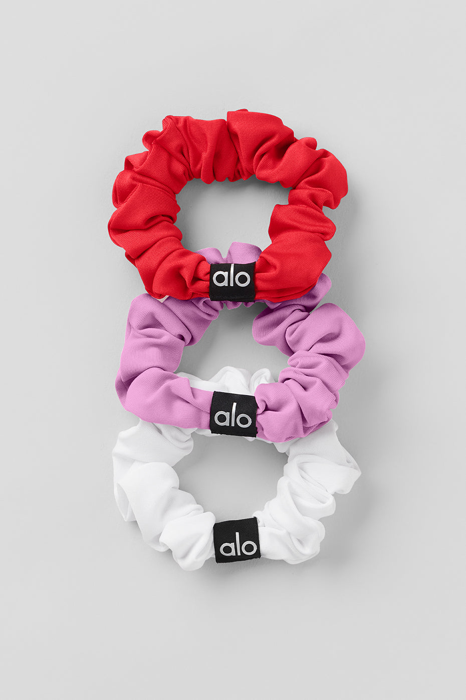 Fresh Mini Scrunchie 3-Pack - Bright Red/Candy Heart Pink/White (A0290U)