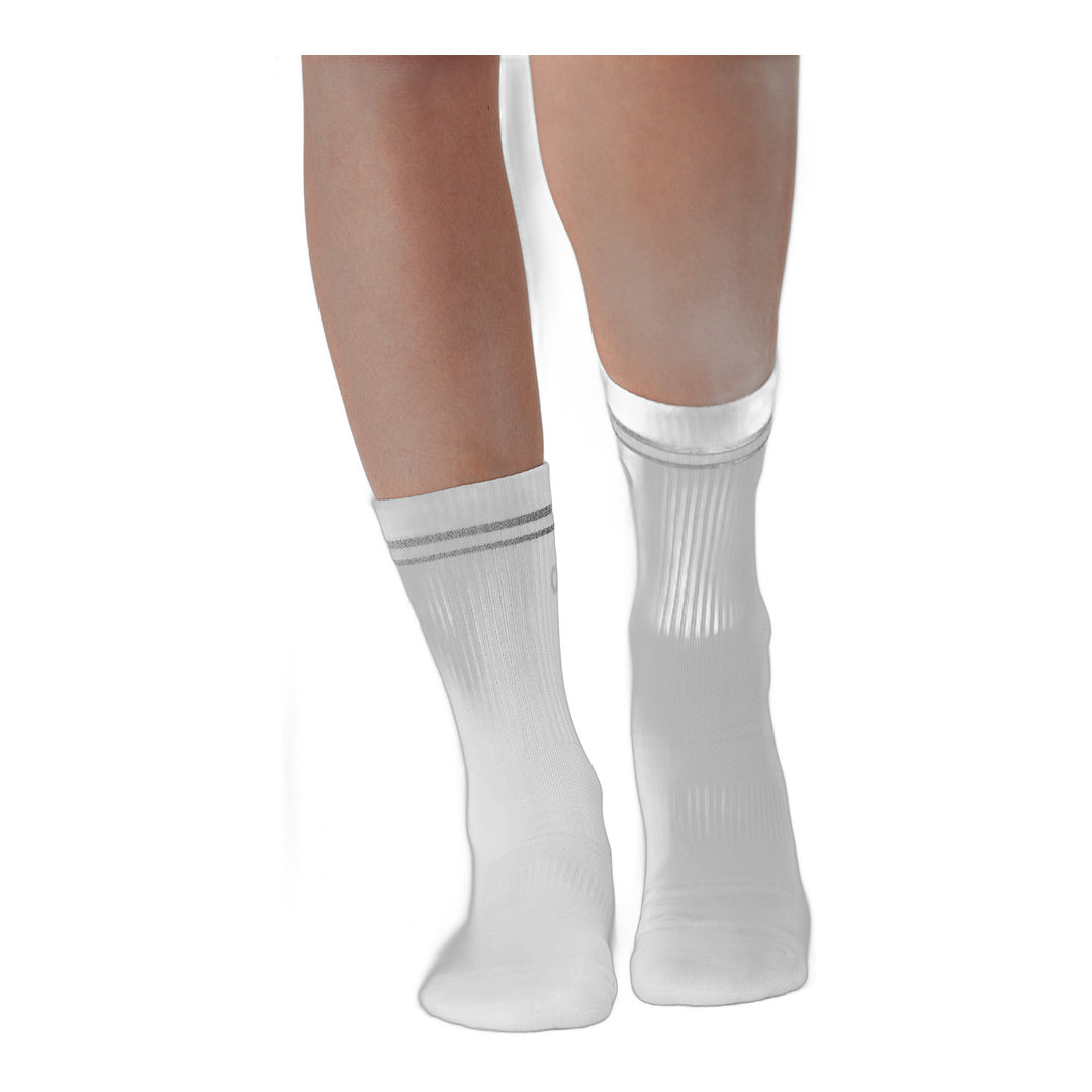 alo Unisex Half-Crew Performance Sock - White by Alo Yoga