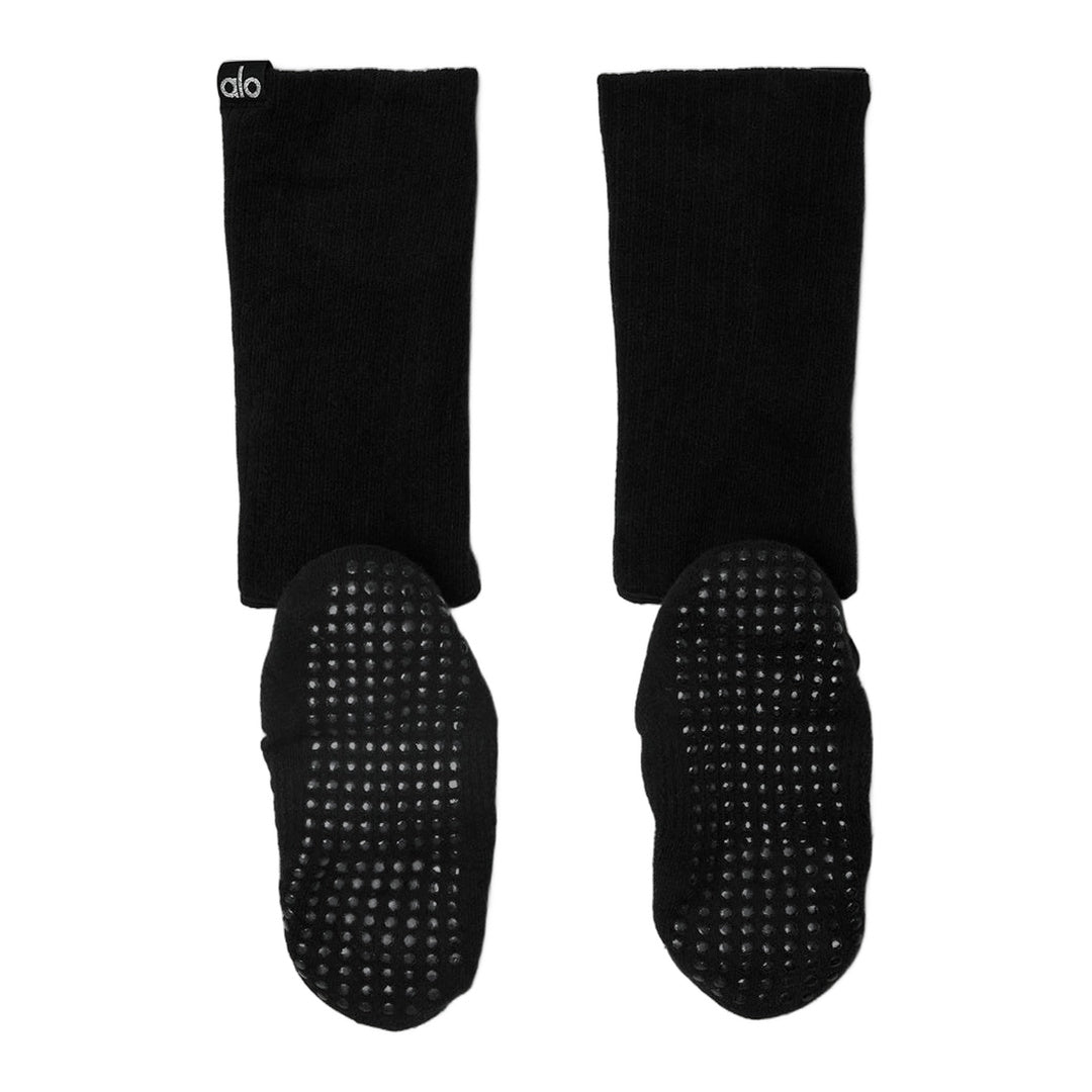 alo Women's Strappy Siren Grip Sock - Black by Alo Yoga