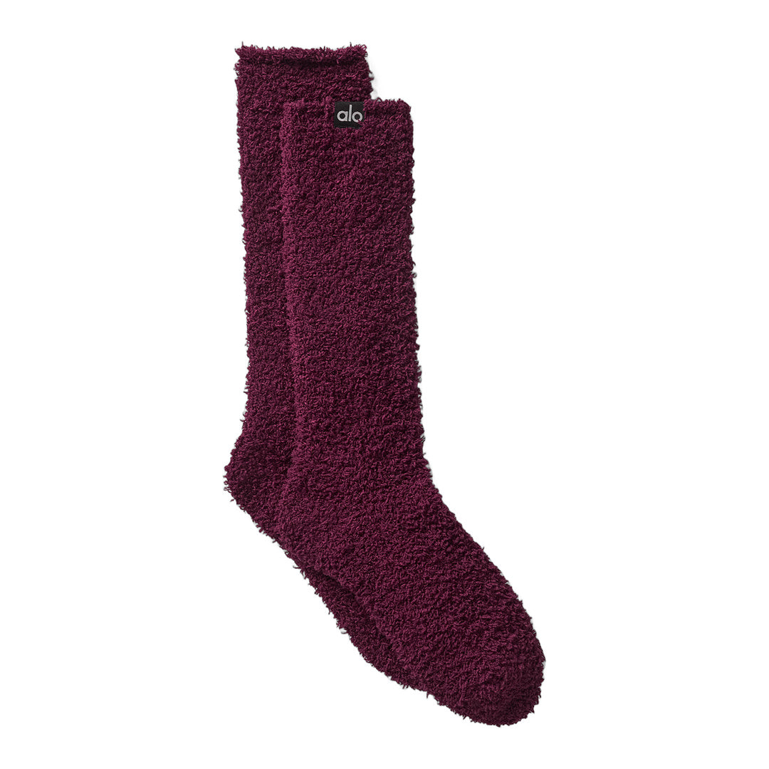 alo Women's Plush Lush Sock - Burgundy by Alo Yoga