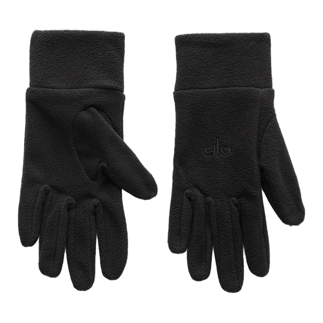 alo Performance Fleece Gloves - Black/Black by Alo Yoga