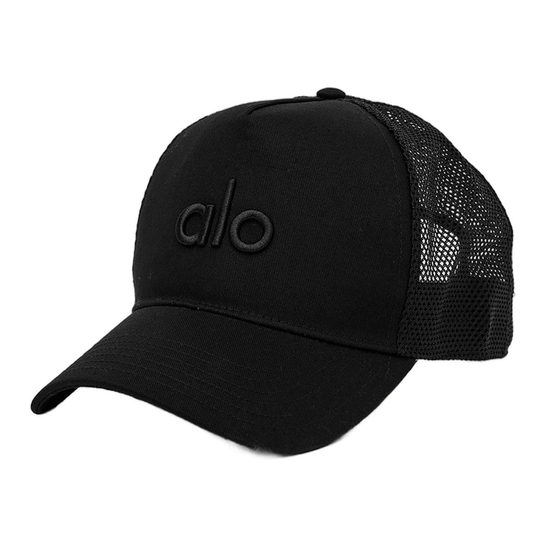 alo District Trucker Hat - Black by Alo Yoga