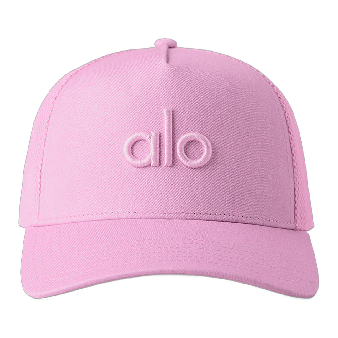 alo District Trucker Hat - Candy Heart Pink by Alo Yoga