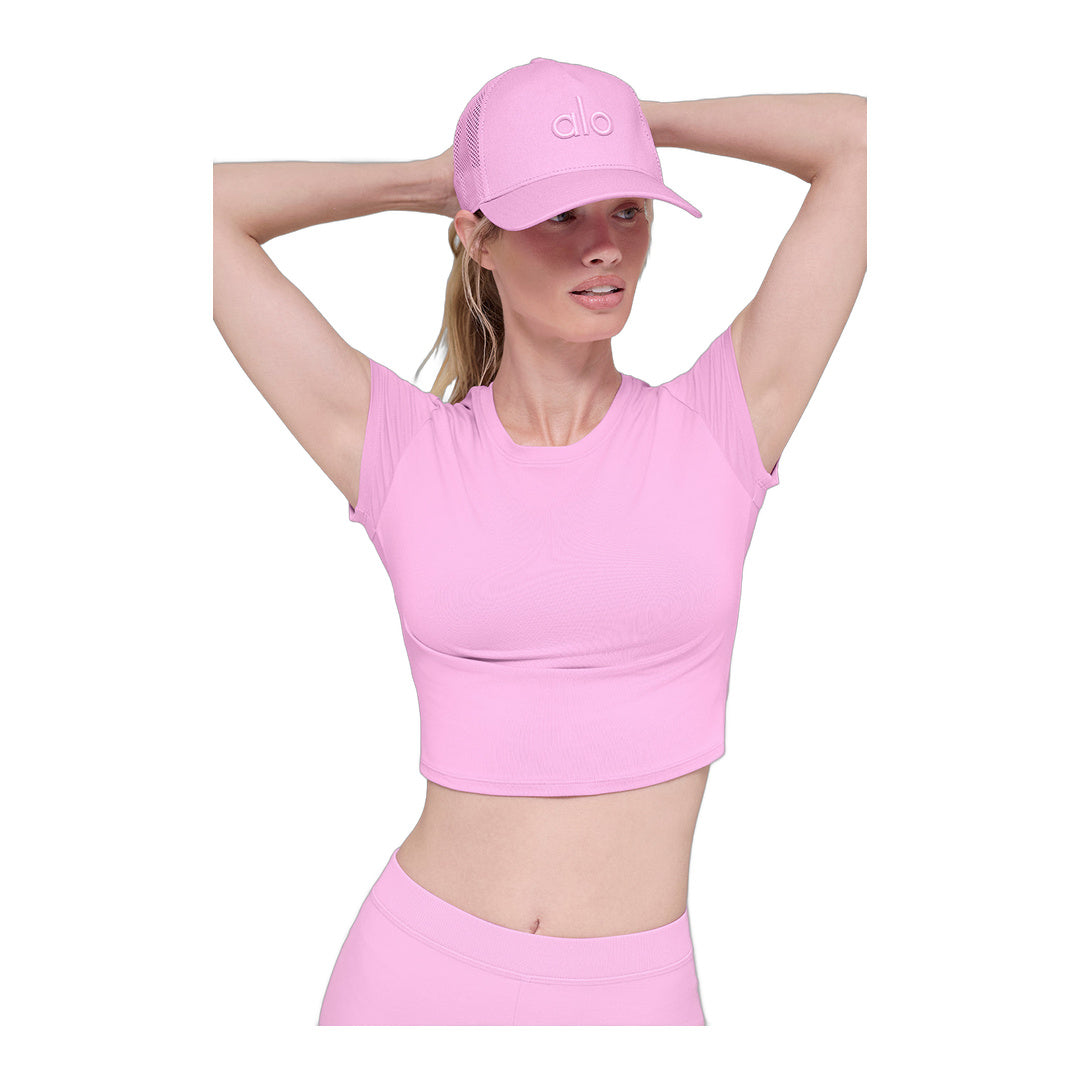 alo District Trucker Hat - Candy Heart Pink by Alo Yoga