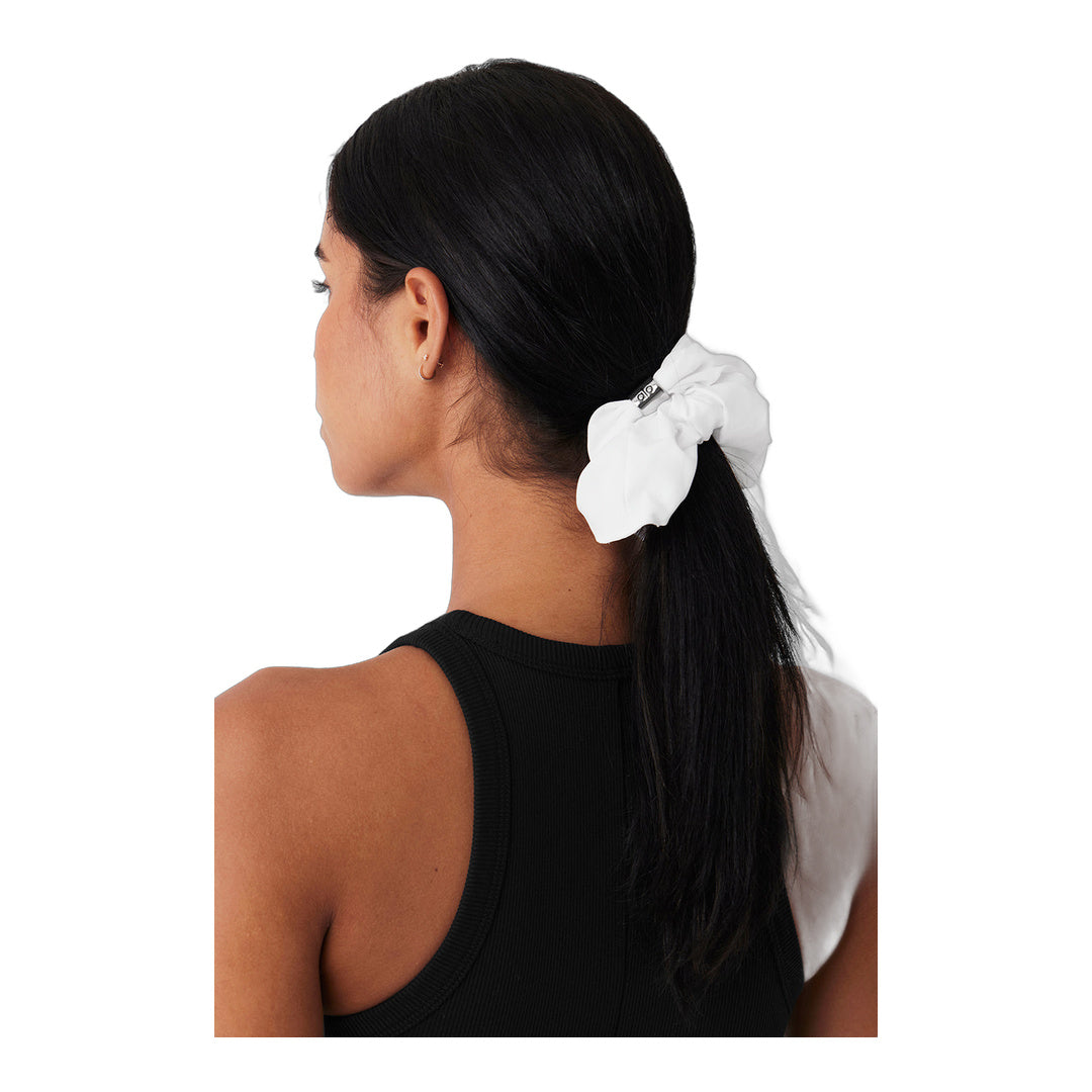 alo Bead It Oversized Scrunchie - White by Alo Yoga