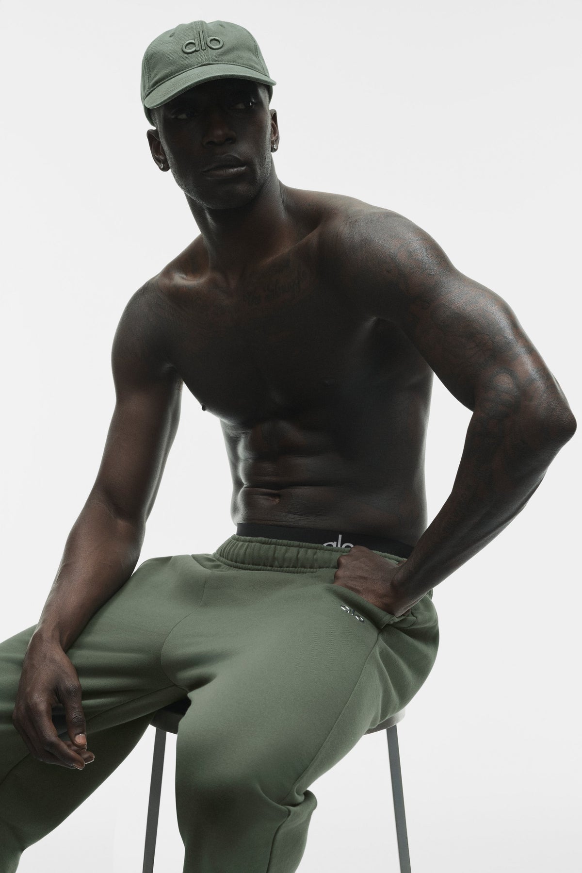 Alo Yoga Washed Off-Duty Cap in Bamboo Green Wash, product image 4 of 5