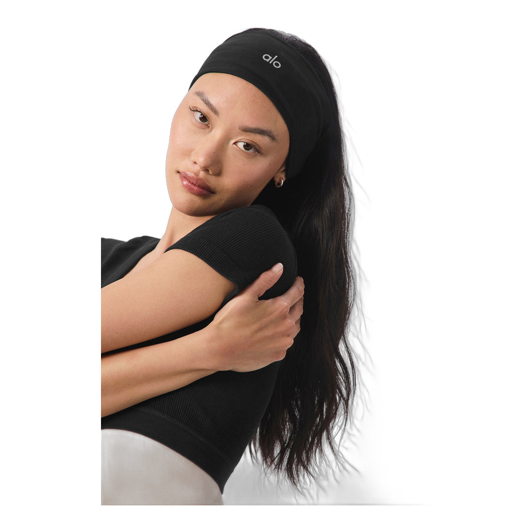 alo Performance Conquer Headband - Black by Alo Yoga
