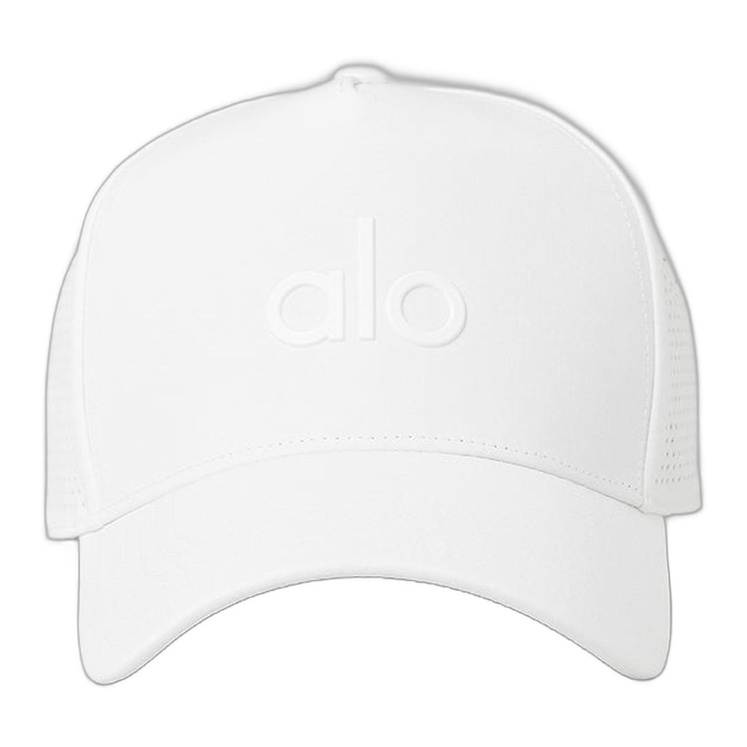 alo Performance District Trucker Hat - White by Alo Yoga