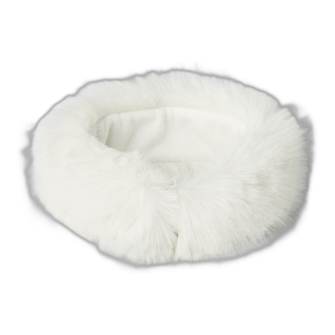 alo Opulent Faux Fur Wintersun Headband - Ivory by Alo Yoga