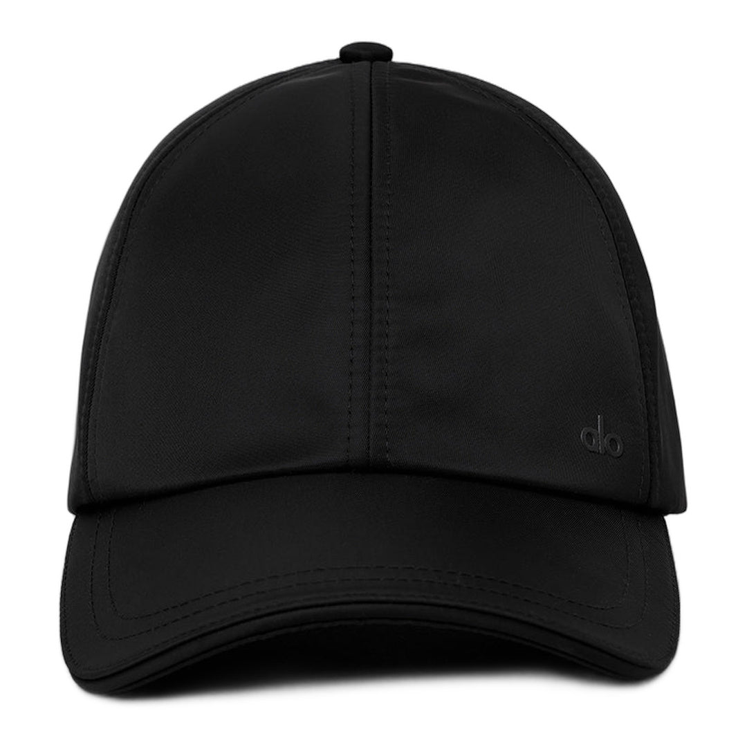 alo Satin Off-Duty Cap - Black by Alo Yoga