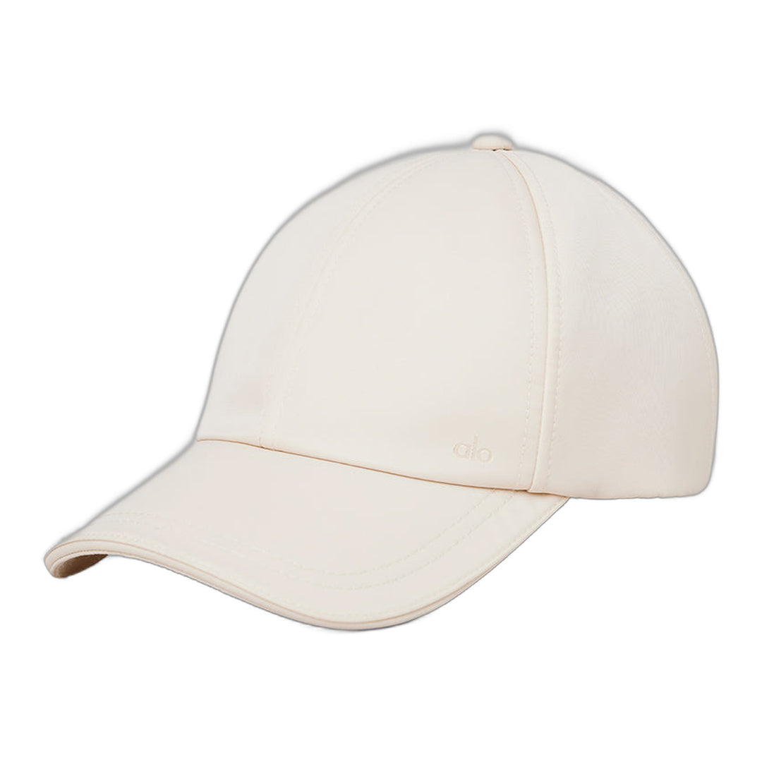 alo Satin Off-Duty Cap - Creme by Alo Yoga