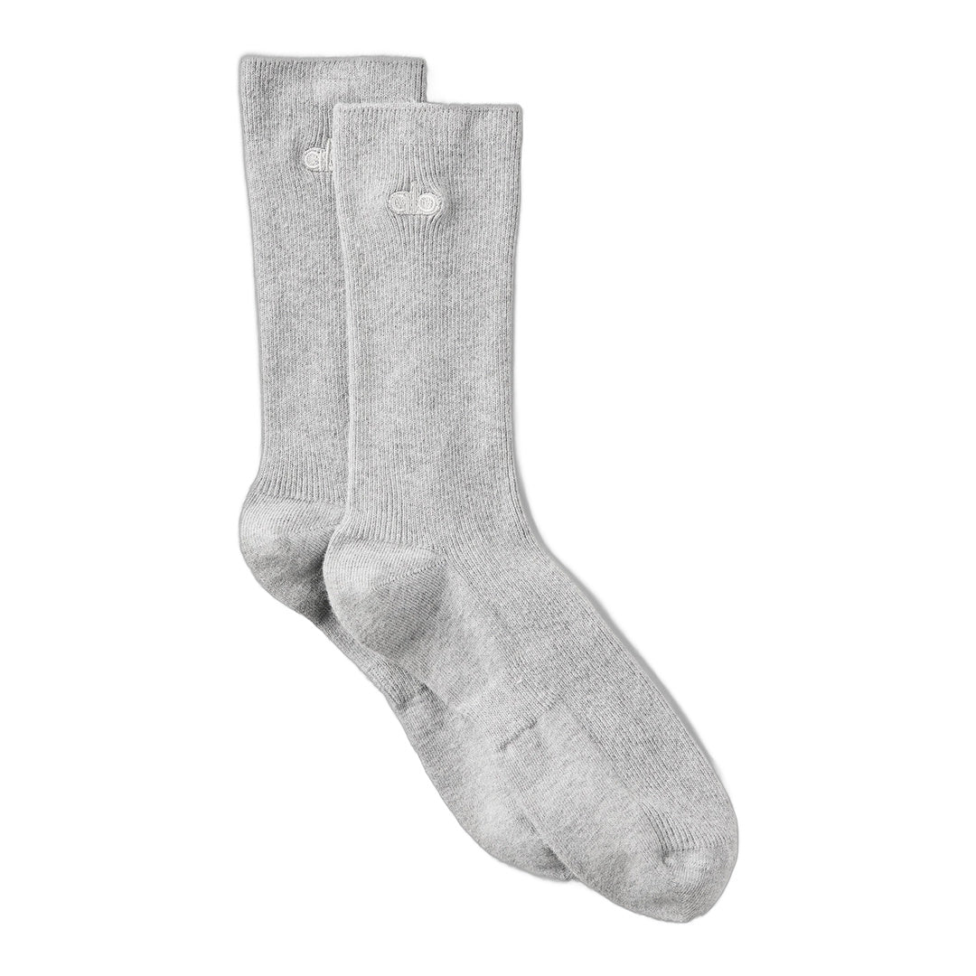 alo Unisex Half-Crew Understated Sock - Athletic Heather Grey by Alo Yoga